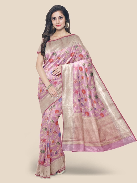 

Kalamandir Women Pink Woven Design Banarasi Saree
