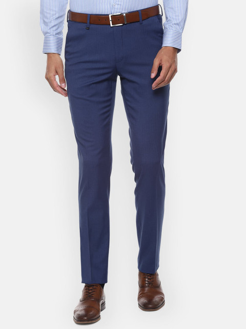 

Van Heusen Men Blue Slim Fit Formal Trousers