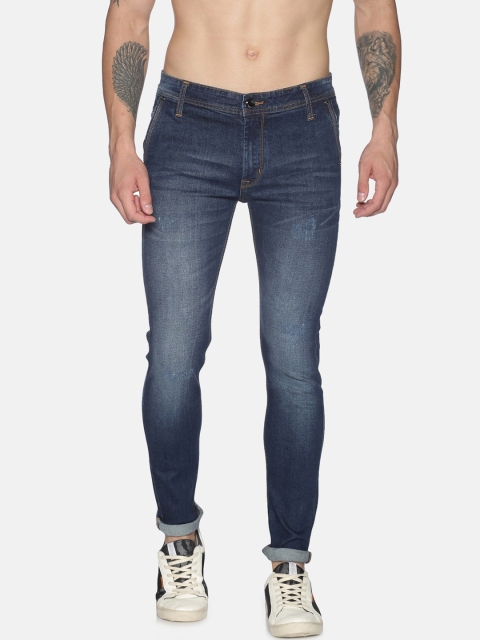 

Raa Jeans Men Blue Slim Fit Low Distress Light Fade Jeans