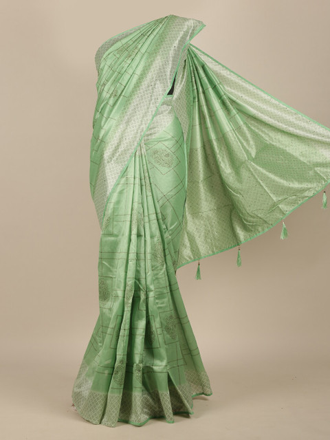 

Pothys Green Ethnic Motif Printed Saree