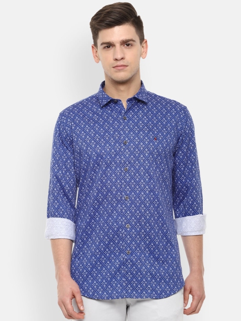 

Louis Philippe Sport Men Blue Slim Fit Printed Casual Shirt
