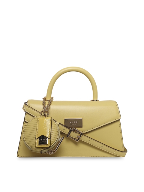 

ALDO Yellow PU Structured Satchel with Quilted
