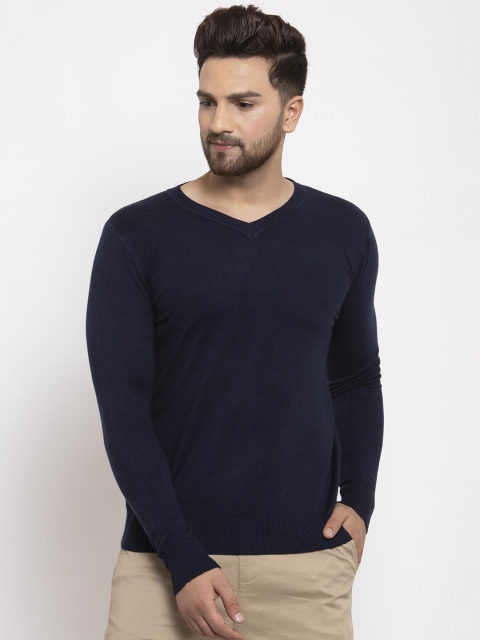 

Global Republic Men Navy Blue Pullover