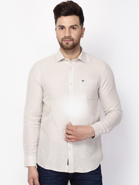 

Blackberrys Men Beige Slim Fit Casual Shirt