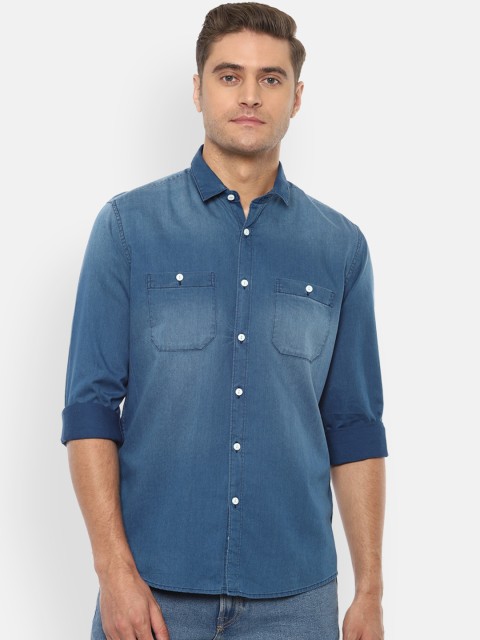 

Louis Philippe Jeans Men Blue Slim Fit Faded Casual Shirt