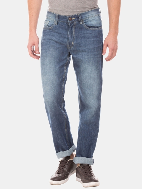 

Newport Men Blue Straight Fit Heavy Fade Jeans