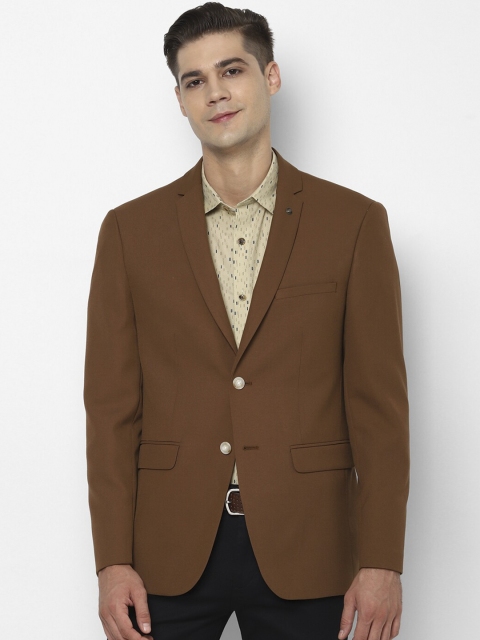

Allen Solly Men Brown Solid Single-Breasted Formal Blazer