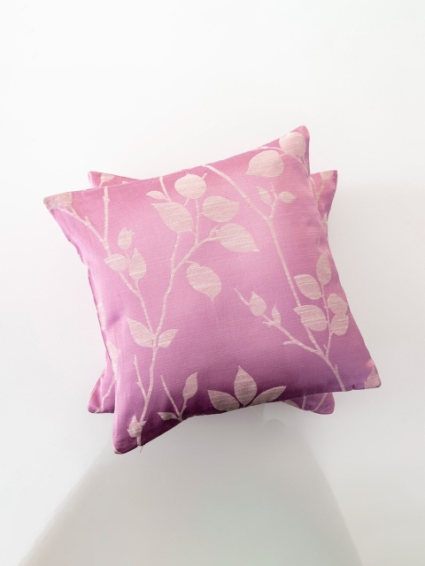 

Home Centre Pink Set of 2 Floral Square Cushion Covers