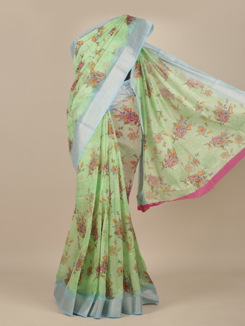 

Pothys Green Floral Printed Saree