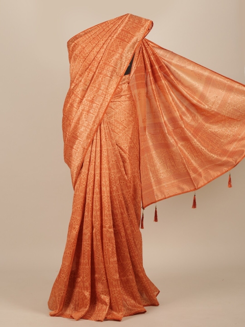 

Pothys Orange Ethnic Motifs Saree