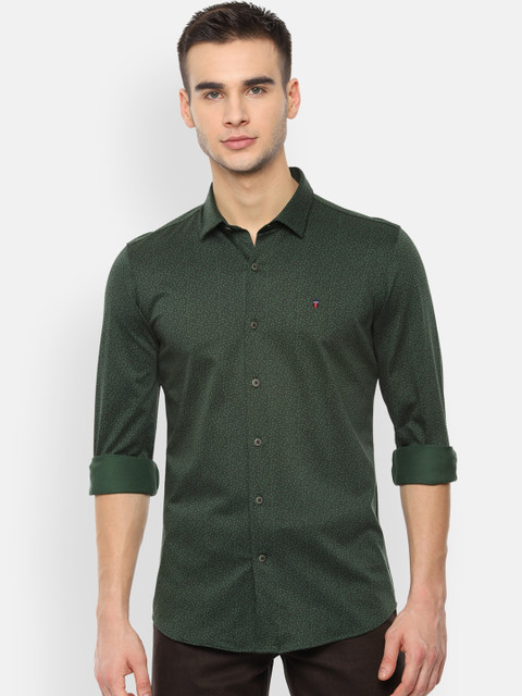 

Louis Philippe Sport Men Green Slim Fit Floral Printed Casual Shirt
