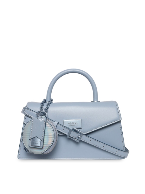 

ALDO Blue PU Structured Satchel with Tasselled