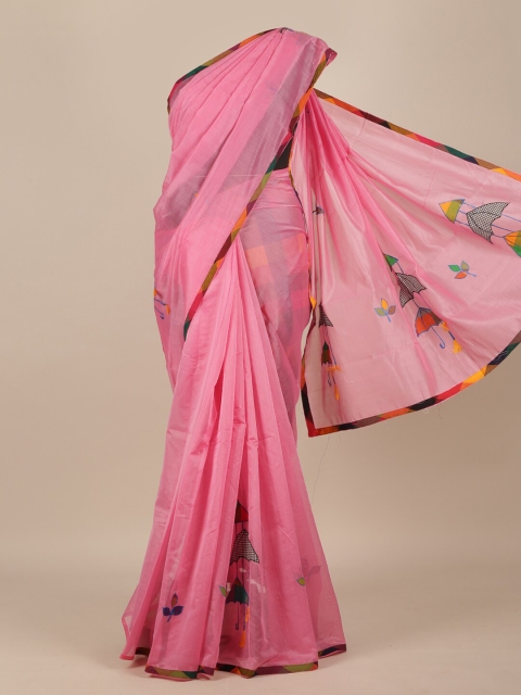 

Pothys Pink & Yellow Pure Cotton Saree
