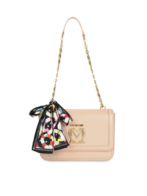 

LOVE MOSCHINO Cream Structured Shoulder Bag
