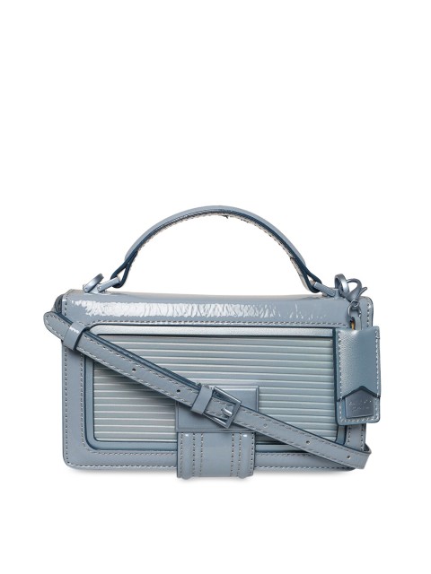 

ALDO Blue Striped PU Structured Handheld Bag