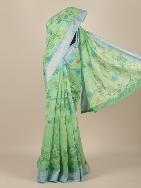 

Pothys Women Green Cotton Blend Saree