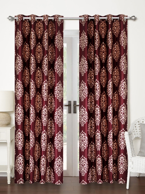 

Home Sizzler Maroon Set of 2 Ethnic Motifs Door Curtain