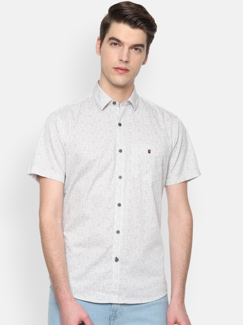 

Louis Philippe Sport Men Off White Slim Fit Printed Casual Shirt