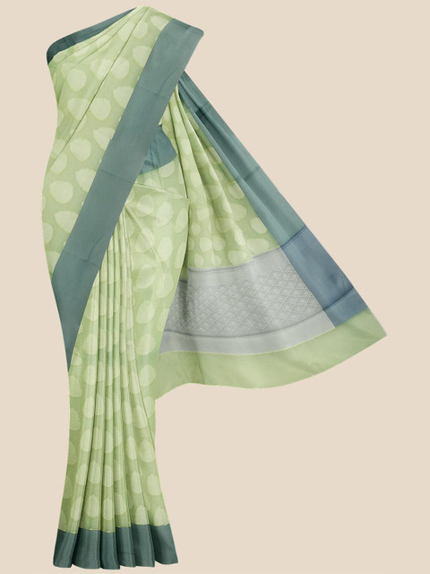 

KLM Fashion Mall Green & Grey Pure Cotton Saree