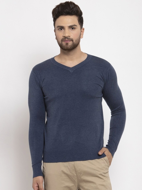 

Global Republic Men Navy Blue Pullover