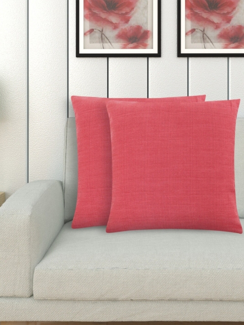 

Home Centre Red Set of 2 Square Cushion Covers