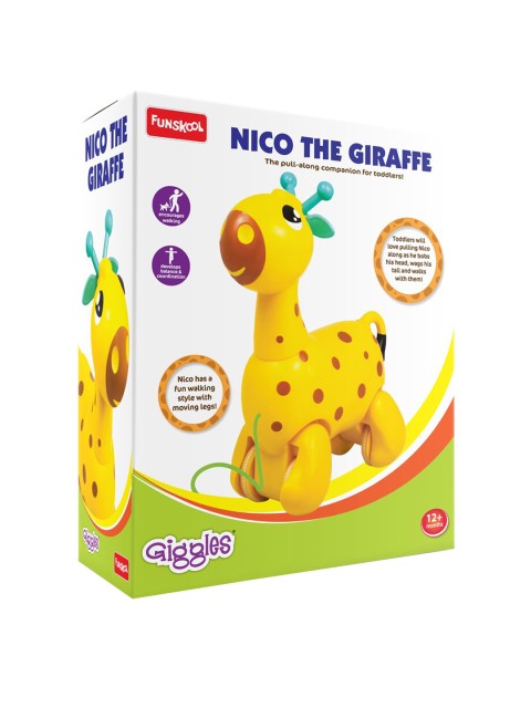 

Giggles Kids Yellow & Brown Nico The Giraffe Toy