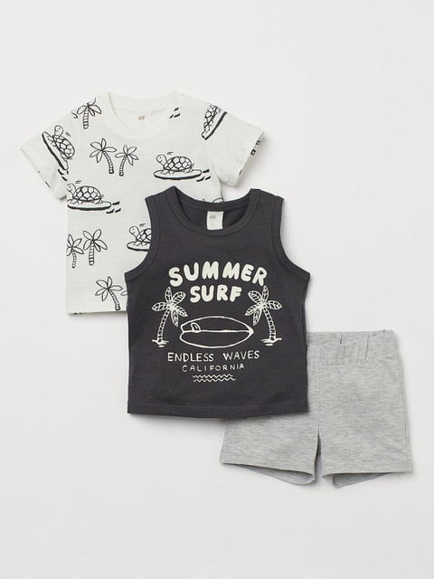 

H&M Boys Grey 3-piece summer set