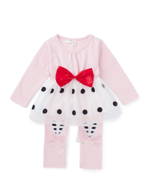 

Like A Boss Girls Pink & White Printed Top with Pyjamas