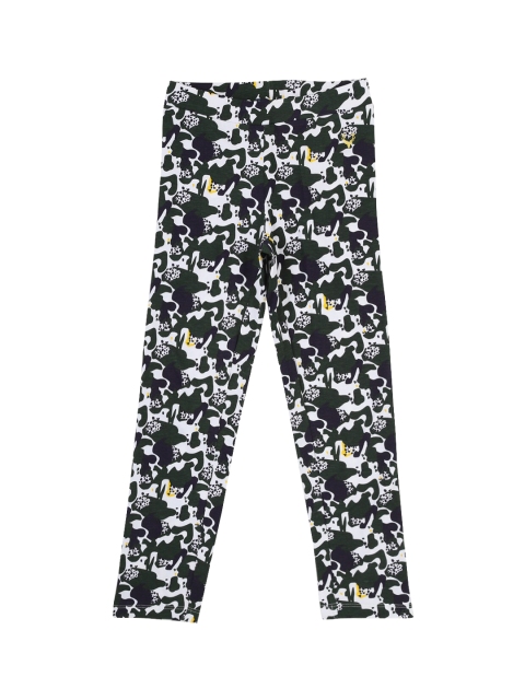 

Allen Solly Junior Girls Green & White Printed Ankle-Length Leggings
