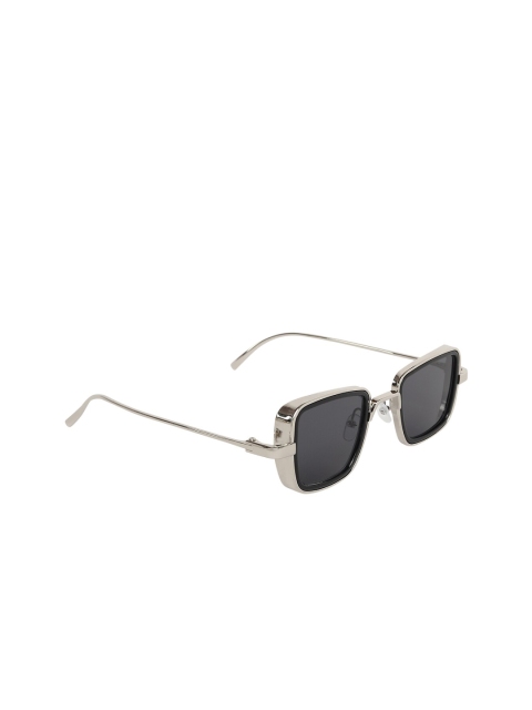 

CRIBA Unisex Black Lens & Steel-Toned Sunglass with UV Protected Lens - NICKLE_BLACK_KABIR
