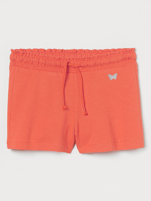 

H&M Girls Orange Sweatshirt Shorts