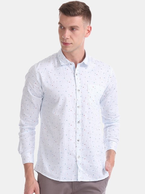 

Newport Men Blue Printed Casual Shirt