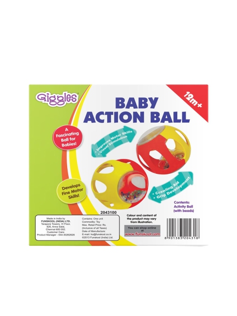 

Giggles Unisex Kids Mulitcoloured Action Ball, Multi