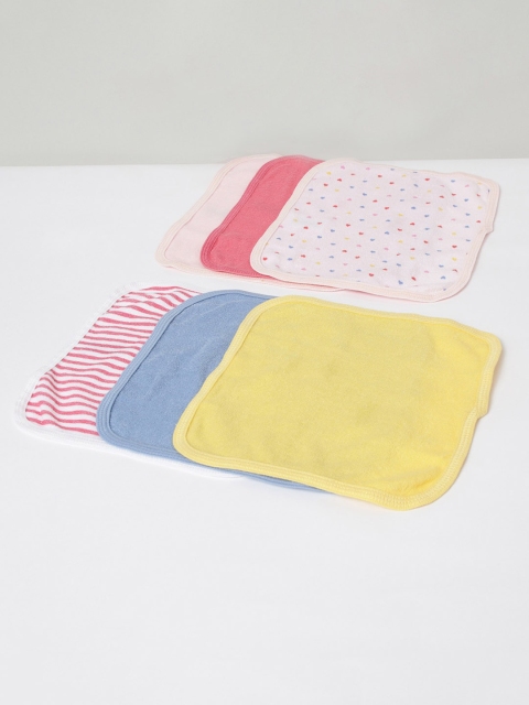 

max Infants Pack Of 6 Cotton Napkins, White