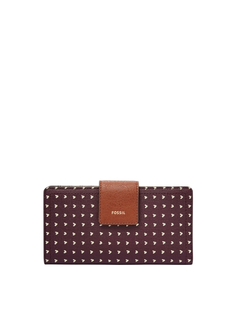 

Fossil Women Red Abstract Two Fold Wallet