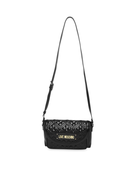 

LOVE MOSCHINO Women Black Solid Quilted Sling Bag