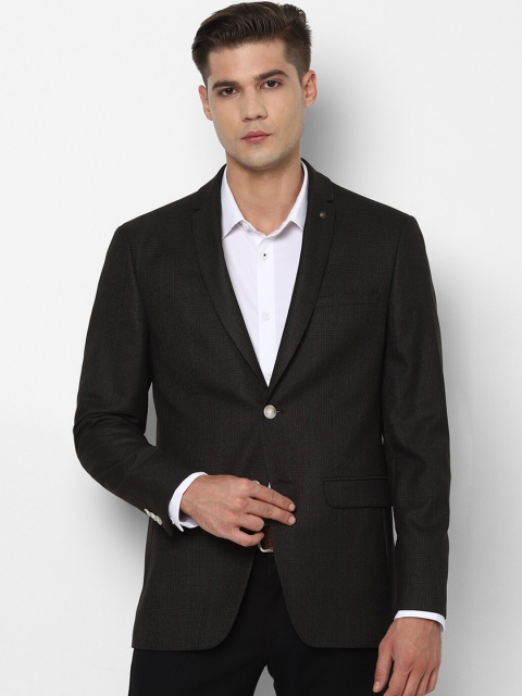 

Allen Solly Men Black Checked Single-Breasted Formal Blazer