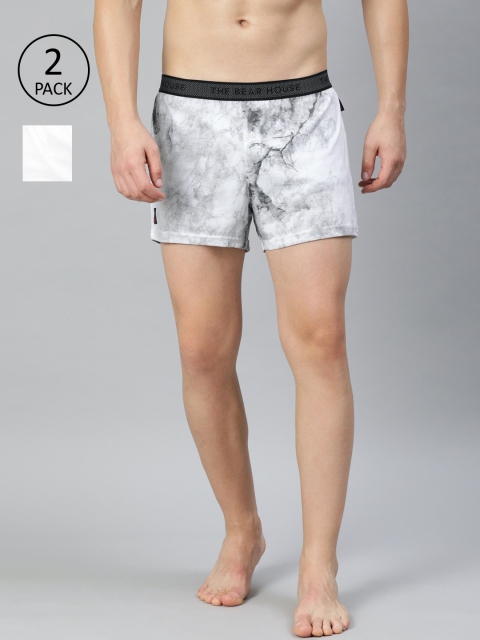 

THE BEAR HOUSE Men Pack Of 2 Assorted Pure Cotton Boxers