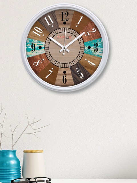 

RANDOM Blue & Brown Printed Contemporary Wall Clock
