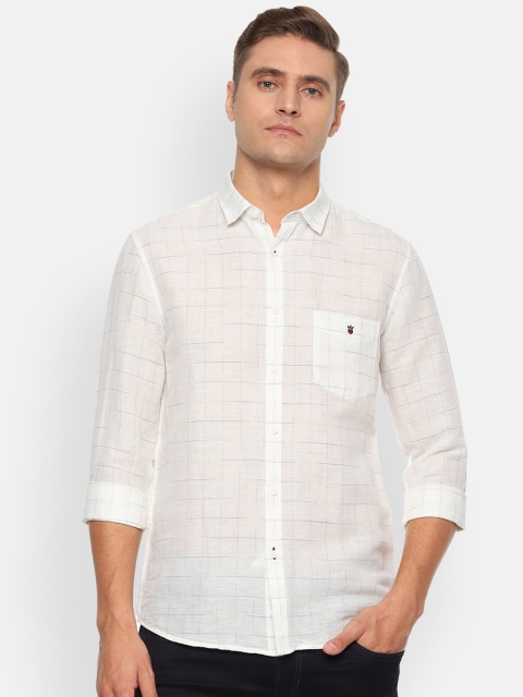 

Louis Philippe Sport Men Cream Slim Fit Striped Casual Shirt