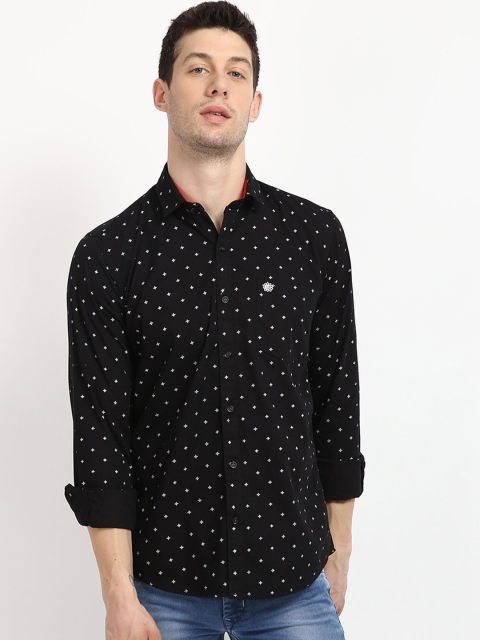 

V2 Value & Variety Men Black Slim Fit Printed Casual Shirt