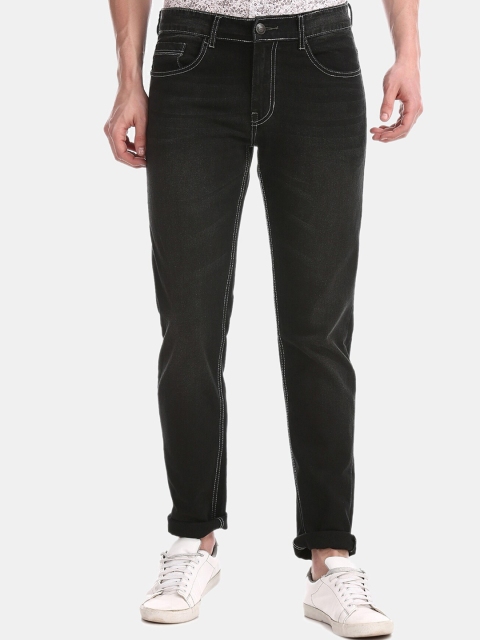 

Newport Men Black Slim Fit Low-Rise Low Distress Jeans
