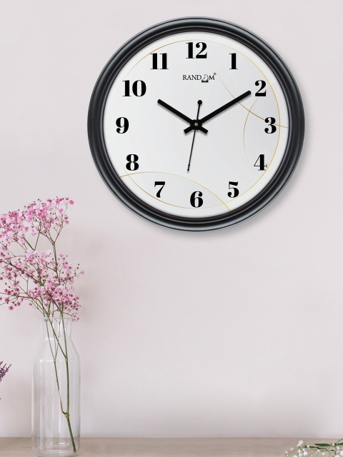 RANDOM White & Black Printed Contemporary Wall Clock