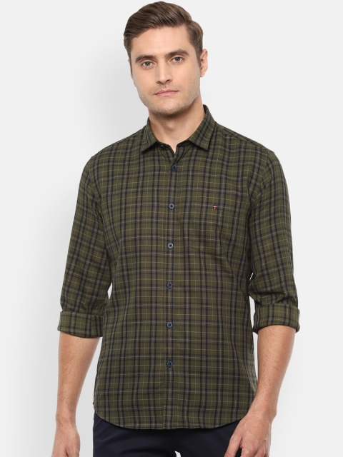 

Louis Philippe Sport Men Olive Slim Fit Checked Casual Shirt
