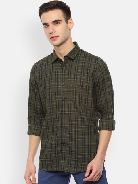 

Louis Philippe Sport Men Green Slim Fit Checked Casual Shirt