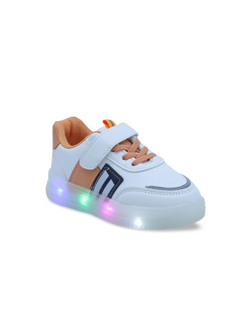

FEETWELL SHOES Unisex Lighting White Kids Sneaker Shoes