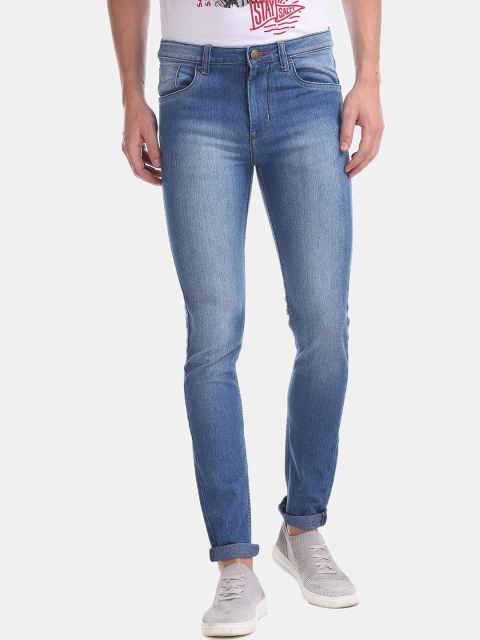 

Newport Men Blue Skinny Fit Low-Rise Light Fade Jeans