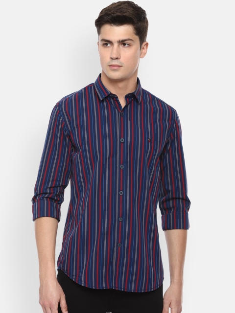 

Louis Philippe Sport Men Navy Blue Slim Fit Striped Casual Shirt