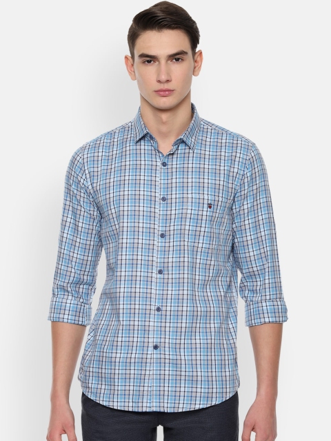 

Louis Philippe Sport Men Blue Slim Fit Checked Casual Shirt