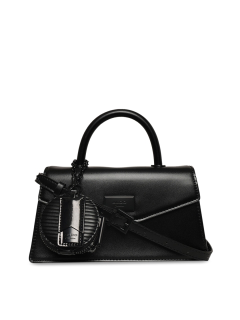 

ALDO Black Textured PU Oversized Structured Satchel with Quilted